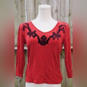 Vintage V-Neck Long Sleeve